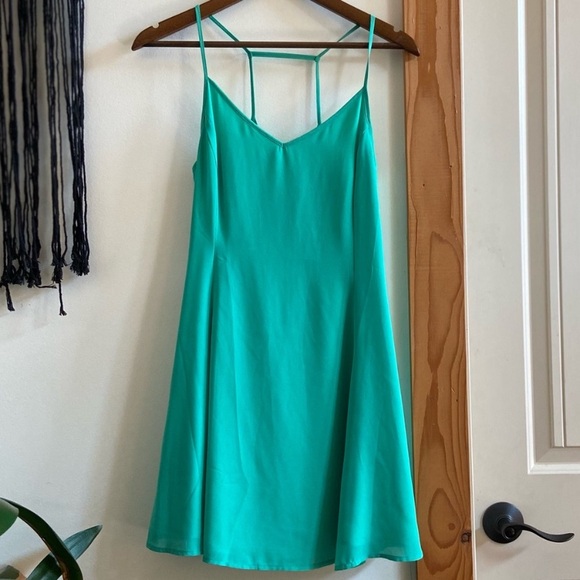 🌸 Naked Zebra 🌸 teal flowy dress - Picture 1 of 5